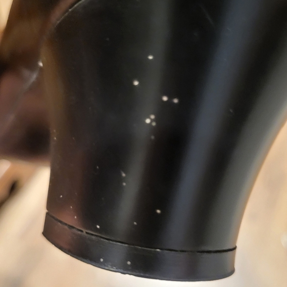 Vintage Dr. Locke Peep Toe Bow Detail Black Heel Made In USA Size 9 Narrow - Picture 10 of 11